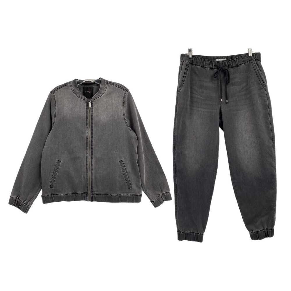 Skinny Girl Gray Denim Joggers & Zip-Up Jacket Set | MP Jeans, S Jacket